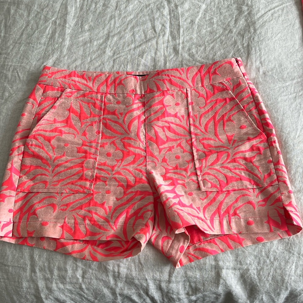 Pink and Cream linen short (matching)